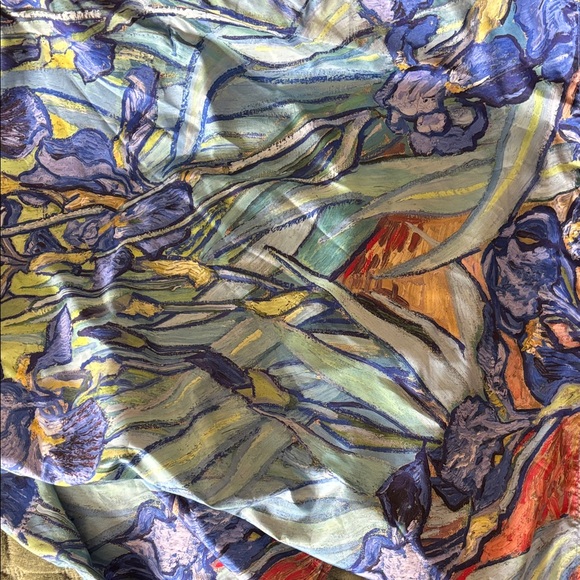 Van Gogh Iris garden reversible rain poncho hooded - Picture 5 of 6